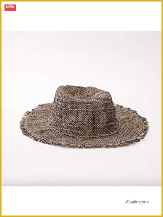 Wide Brim Sun Hat Wire Brim Foldable Packable Hemp Summer Garden Hippie main image 4